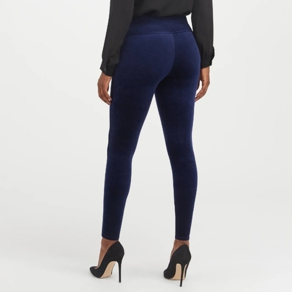 SPANX Blue Velvet Women's Leggings - Picture 3 of 8
